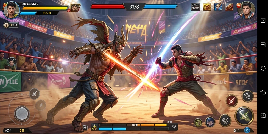 Gameplay Fighting yang intens dan seru di 3178.