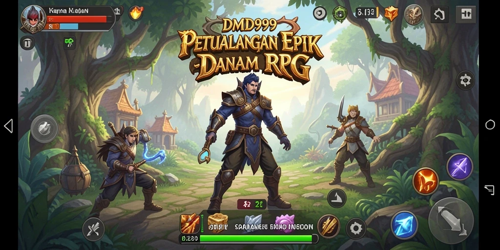 Tampilan menakjubkan dari gameplay RPG DMD999 yang penuh aksi.