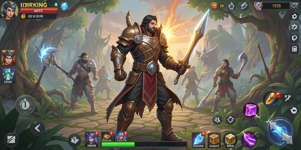 Tampilan aksi seru dalam gameplay ARPG IDRKING.