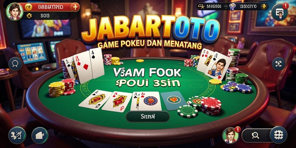 Gambaran tampilan gameplay seru di JABARTOTO saat bermain Poker.