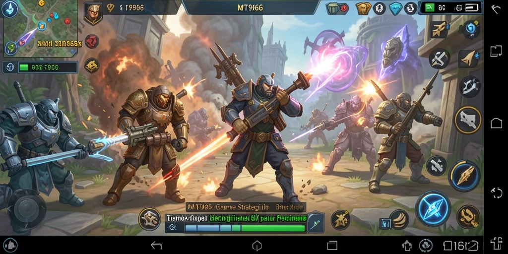 Tampilan gameplay dari MT966 yang menegangkan dan strategis.