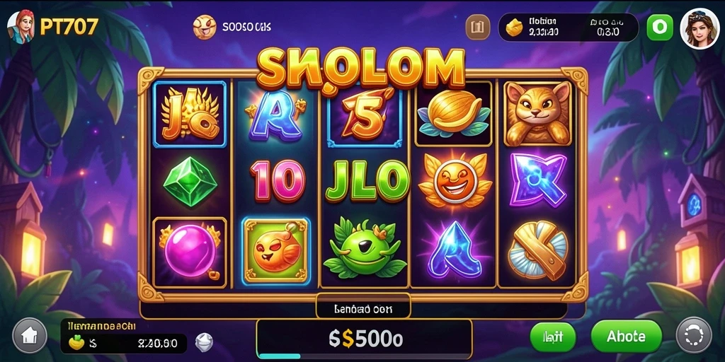 Screenshot PT707 menampilkan gameplay Slot yang penuh warna dan menarik.