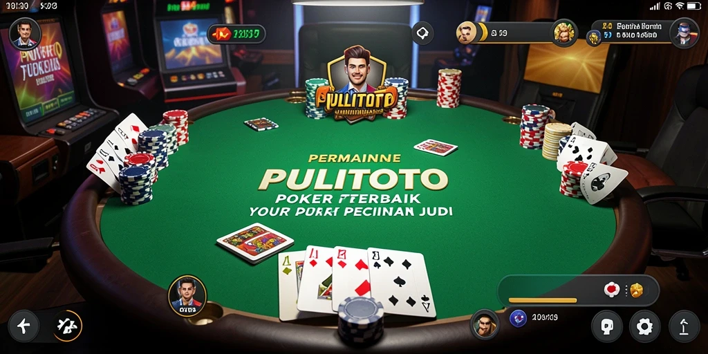 Screenshot PULITOTO menampilkan gameplay Poker yang realistis.