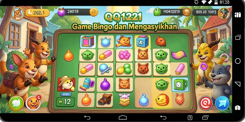 Tampilan gameplay seru dalam QQ1221 Bingo.