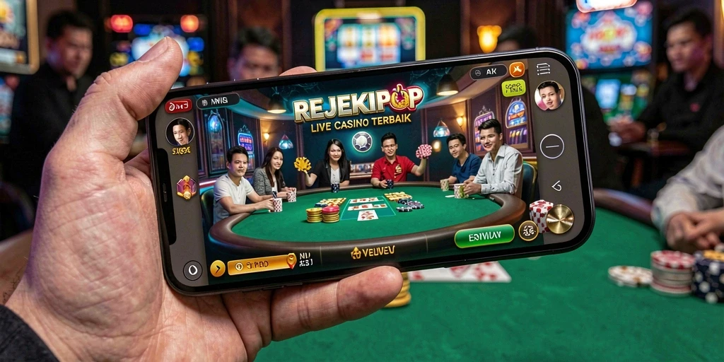 Tampilan gameplay Live Casino yang menarik di REJEKIPOP.